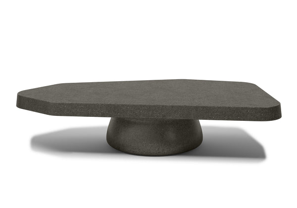Glace Concrete L Sıze Charcoal Coffee Table 